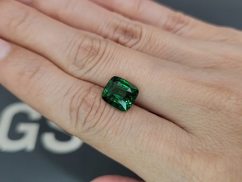 Tsavorit  leuchtend grüner kissenschliff 5,03 carats, Tansania  Image №2
