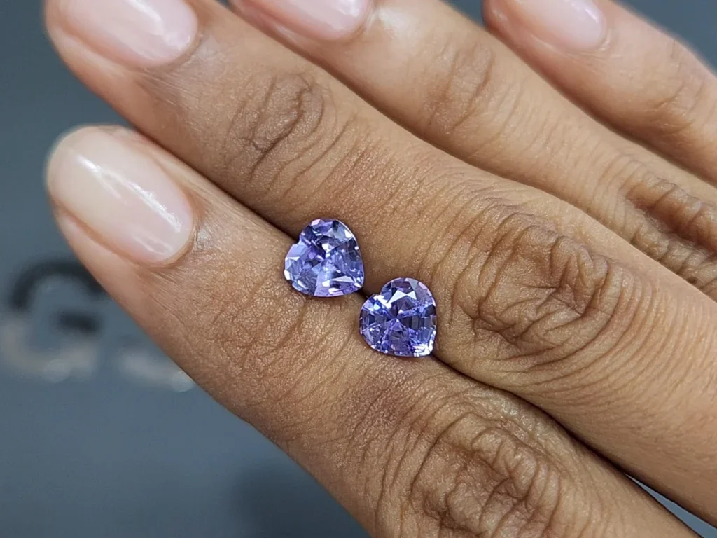 Pair of tanzanites heart shape 2.67carats, Tanzania Image №2