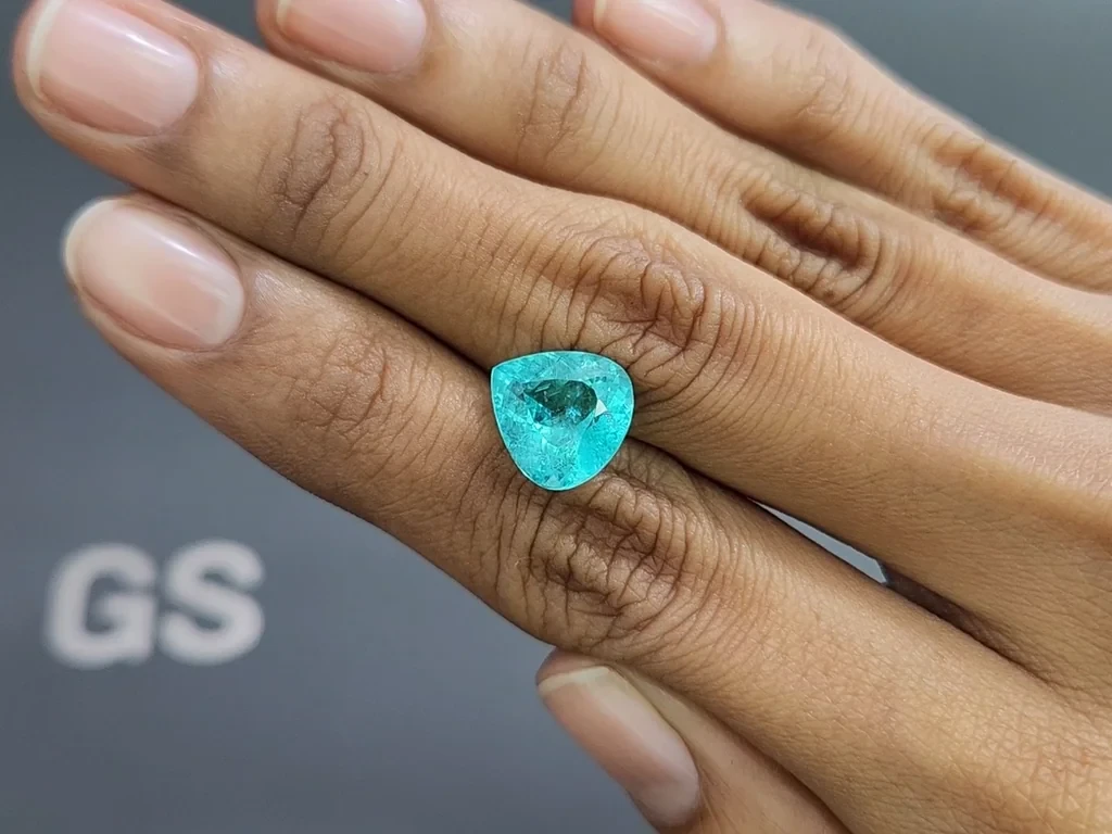 Neon-Pariba-turmalin im birnenschliff 4,49 karat, Mosambik Image №2