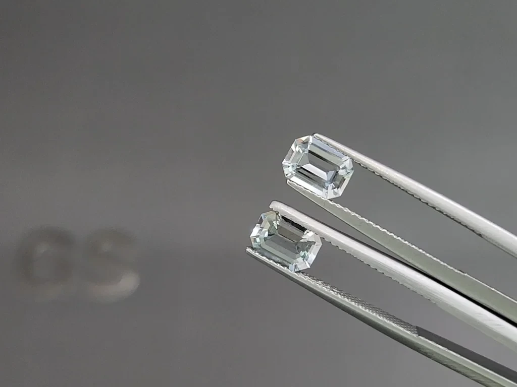 Set of aquamarines octagon cut 3.01 carats, Madagascar Image №4