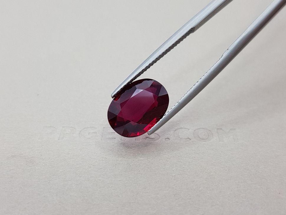 Ruby cut oval 6.02 ct, Mozambique Image №4
