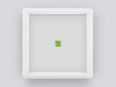 Cushion cut yellow-green tsavorite garnet 0.31 ct photo