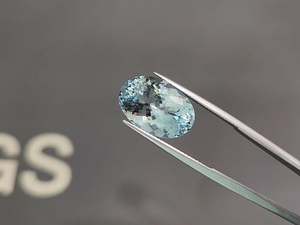Aigue-marine taille ovale 9,81 carats, Madagascar Image №3