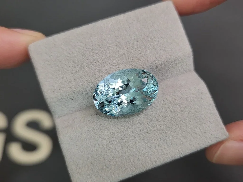 Aigue-marine taille ovale 9,81 carats, Madagascar Image №4