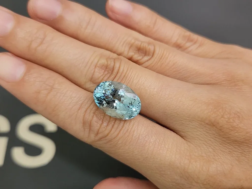 Aigue-marine taille ovale 9,81 carats, Madagascar Image №2