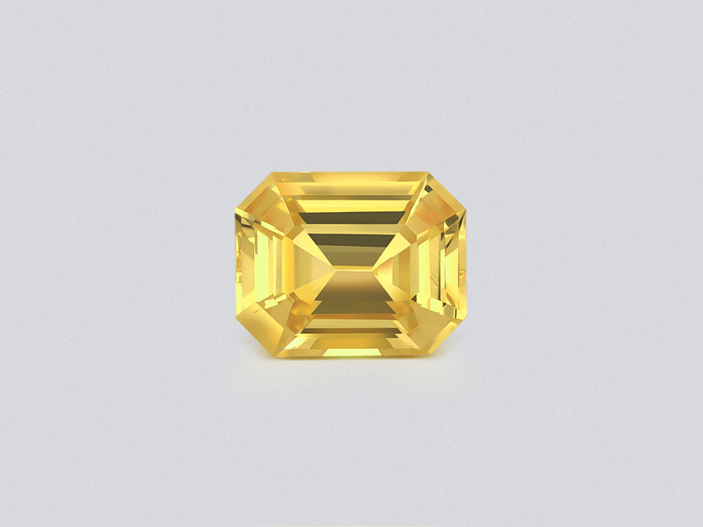 Unheated yellow sapphire octagon cut 5.03 carats, Sri Lanka Image №1