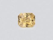 Saphir taille radiant jaune pastel non chauffé 1,20 ct, Sri Lanka