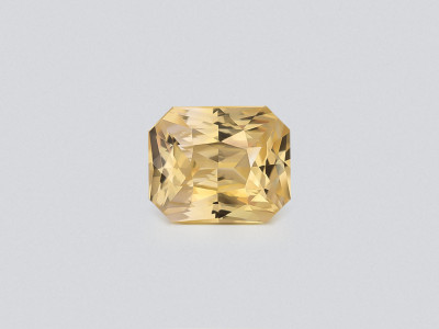 Saphir taille radiant jaune pastel non chauffé 1,20 ct, Sri Lanka photo