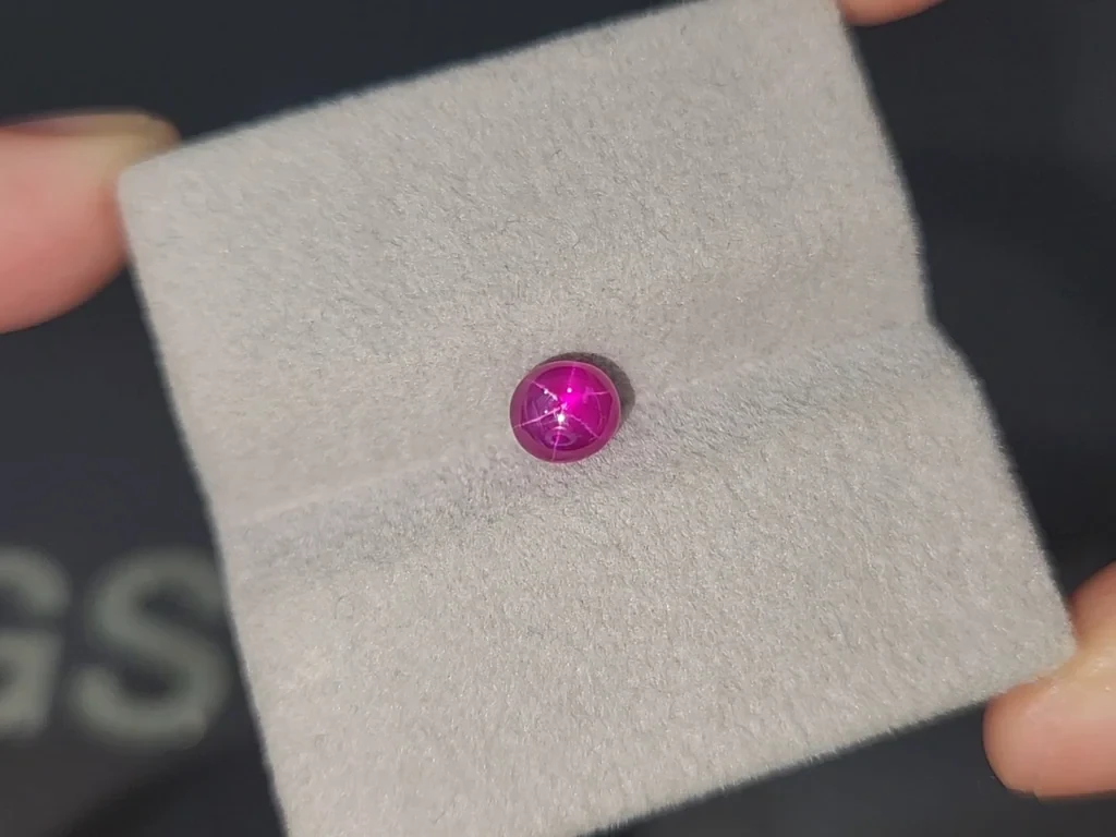 Unheated star ruby cut cabochon 1.06 carats, Burma Image №7