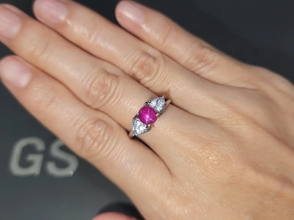 Unheated star ruby cut cabochon 1.06 carats, Burma Image №9