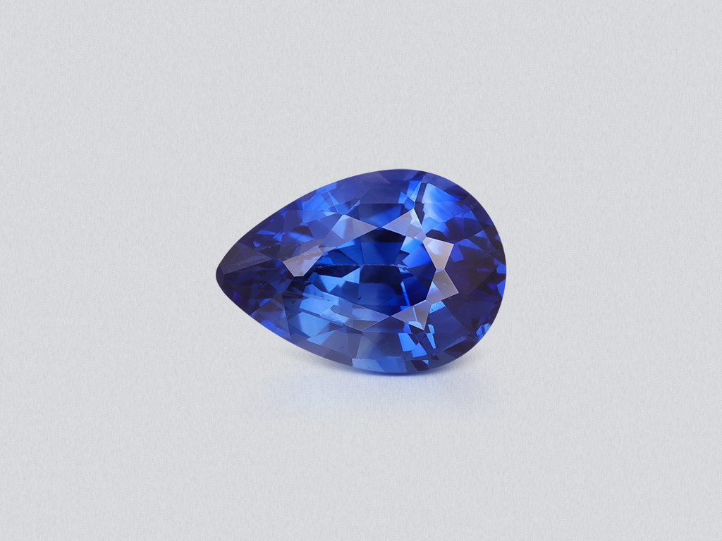 Sapphire Royal Blue pear cut 0.92 carats, Sri Lanka  Image №1