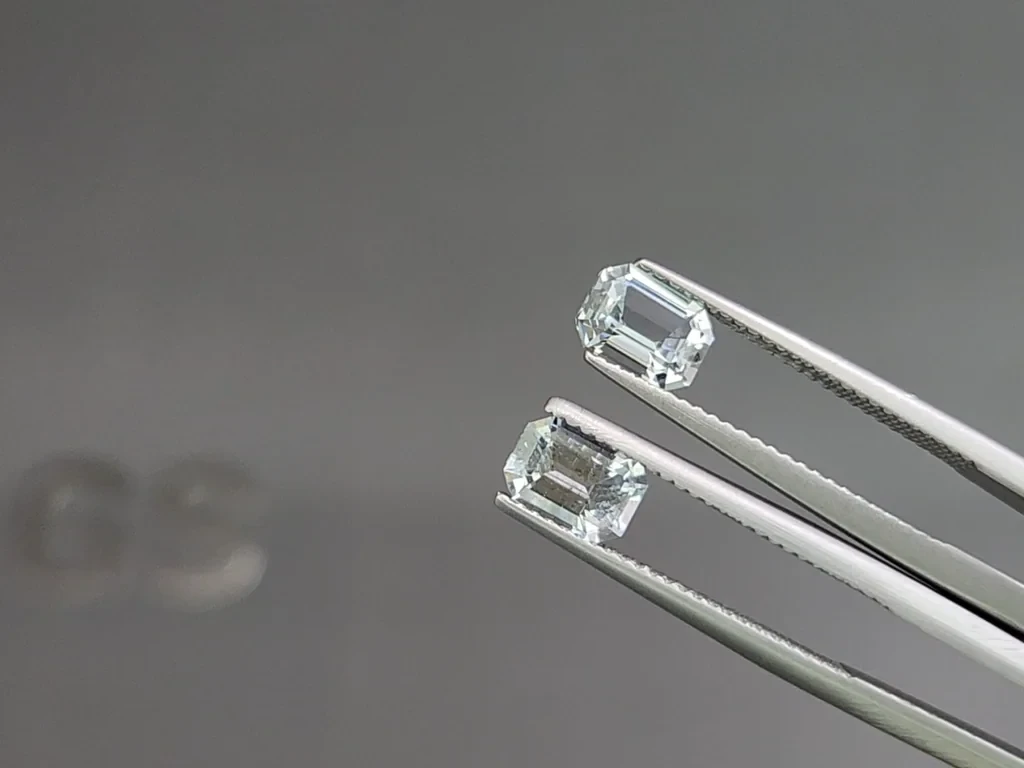 Set of aquamarines octagon cut  2.87 carats, Madagascar Image №4