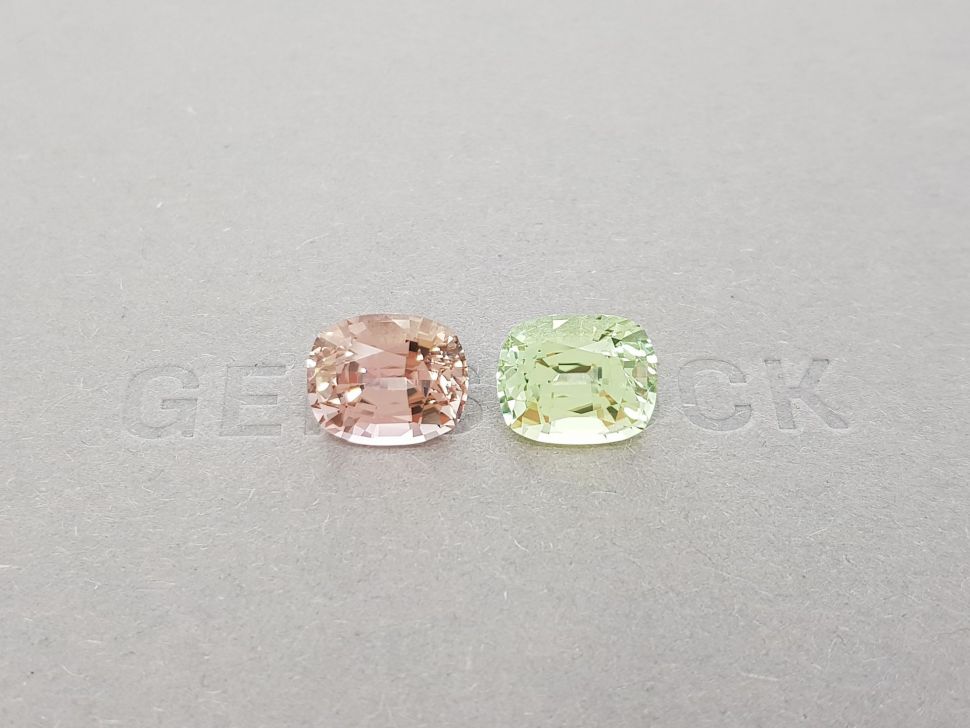 Contrasting pair of tourmalines 9.08 ct Image №1