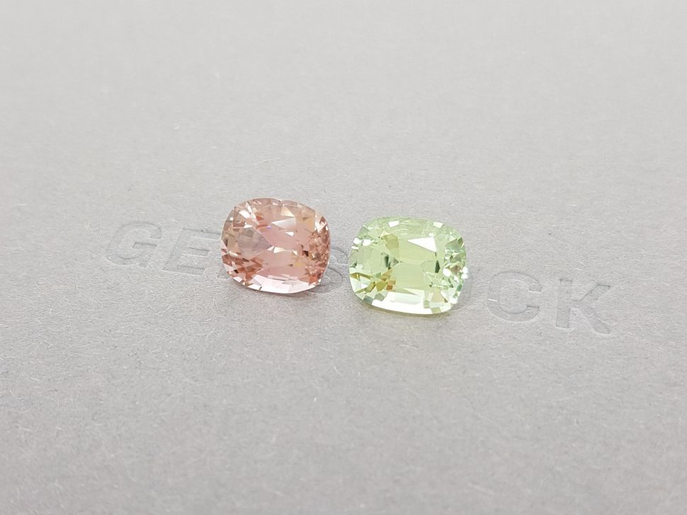 Contrasting pair of tourmalines 9.08 ct Image №2