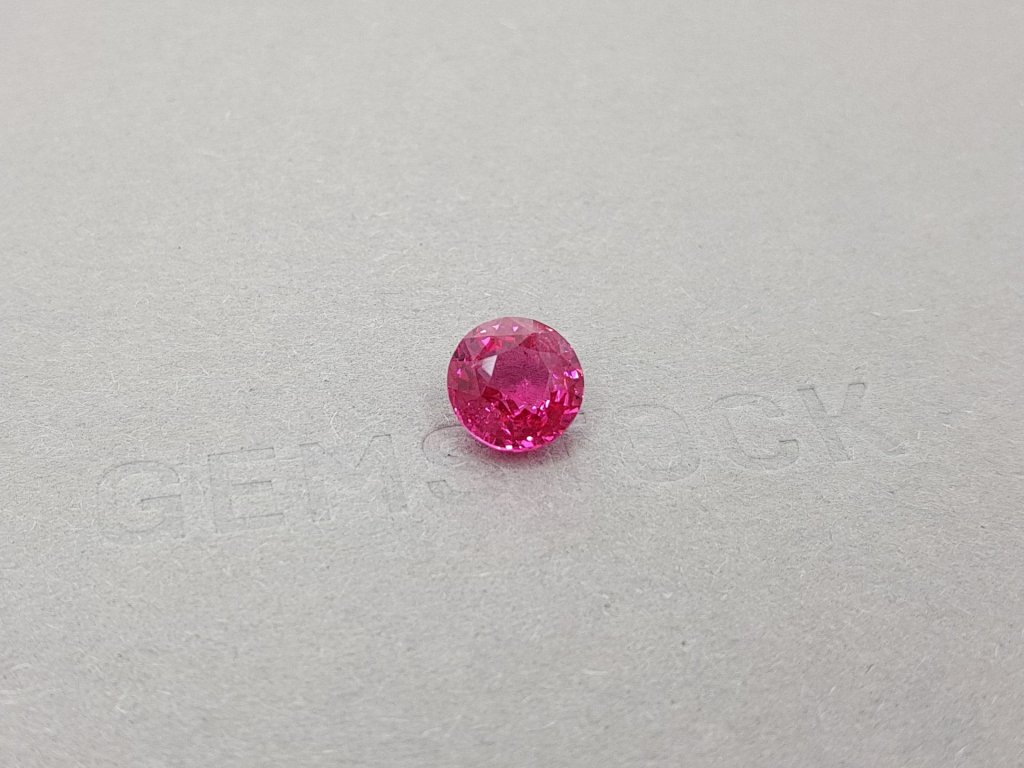 Hot pink round cut spinel 3.52 ct, Mahenge Image №2