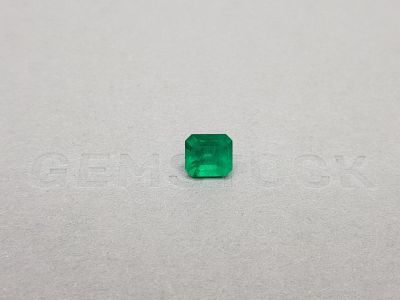 Intense octagon cut emerald 1.25 ct, Colombia photo