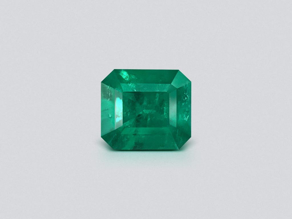 Vivid Green emerald octagon cut 1.25 ct, Colombia Image №1