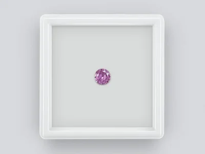 Vivid purple unheated round cut sapphire 1.04 ct, Madagascar photo