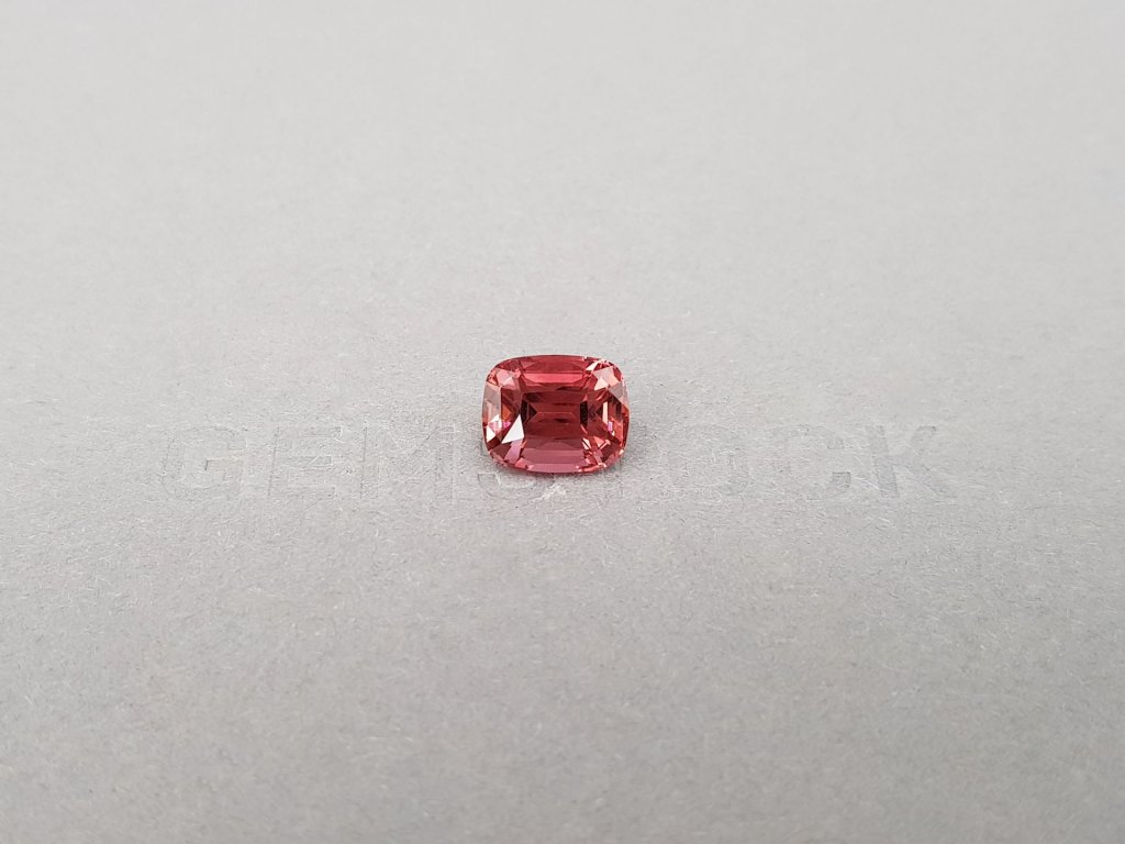 Pinkish-red cushion cut tourmaline from Africa 3.08 ct Image №1