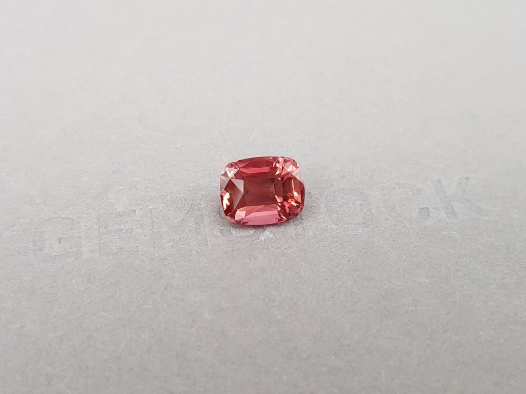 Pinkish-red cushion cut tourmaline from Africa 3.08 ct Image №2