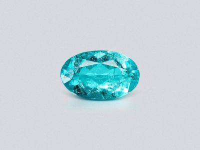 Neon-blue Paraiba tourmaline in oval cut 1.29 carats, Mozambique  photo