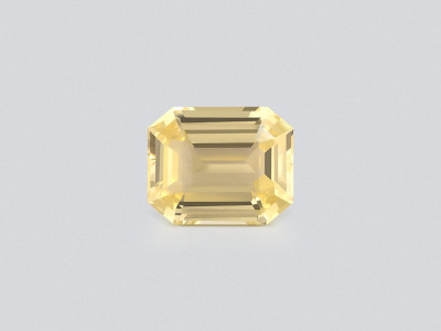 Unbeheizter gelber saphir im achteckschliff 2,50 carats, Sri Lanka photo