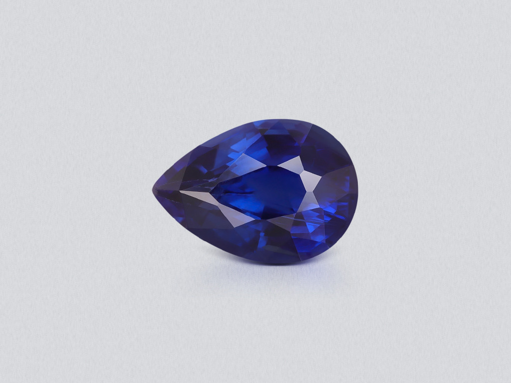 Sapphire Royal Blue pear cut 1.13 carats, Sri Lanka  Image №1