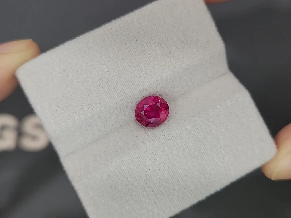 Unheated ruby oval cut 2.01 carats, Mozambique Image №4