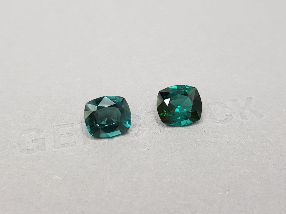 Pair of indigolite tourmalines from Afghanistan 4.91 ct Image №2