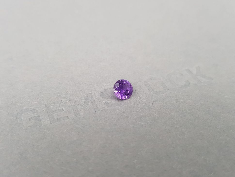 Untreated round violet sapphire 0.60 ct from Madagascar Image №2