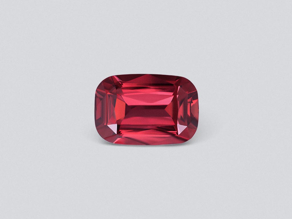 Orange-red tourmaline from Africa 7.79 carats in cushion cut Image №1