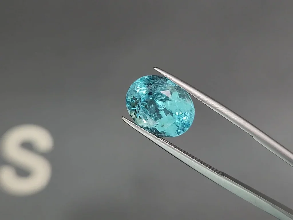 Paraiba-Turmalin im Ovalschliff, 6,57 Karat, Mosambik  Image №3