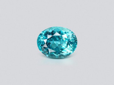 Neon blue Paraiba tourmaline in oval cut 6.57 carats, Mozambique  photo