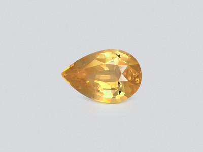 Unbeheizter gelber saphir im birnenschliff 5,01 carats, Sri Lanka photo