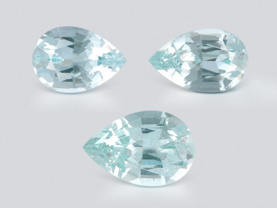 Satz aquamarine im birnenschliff 7,33 karat, Madagaskar photo