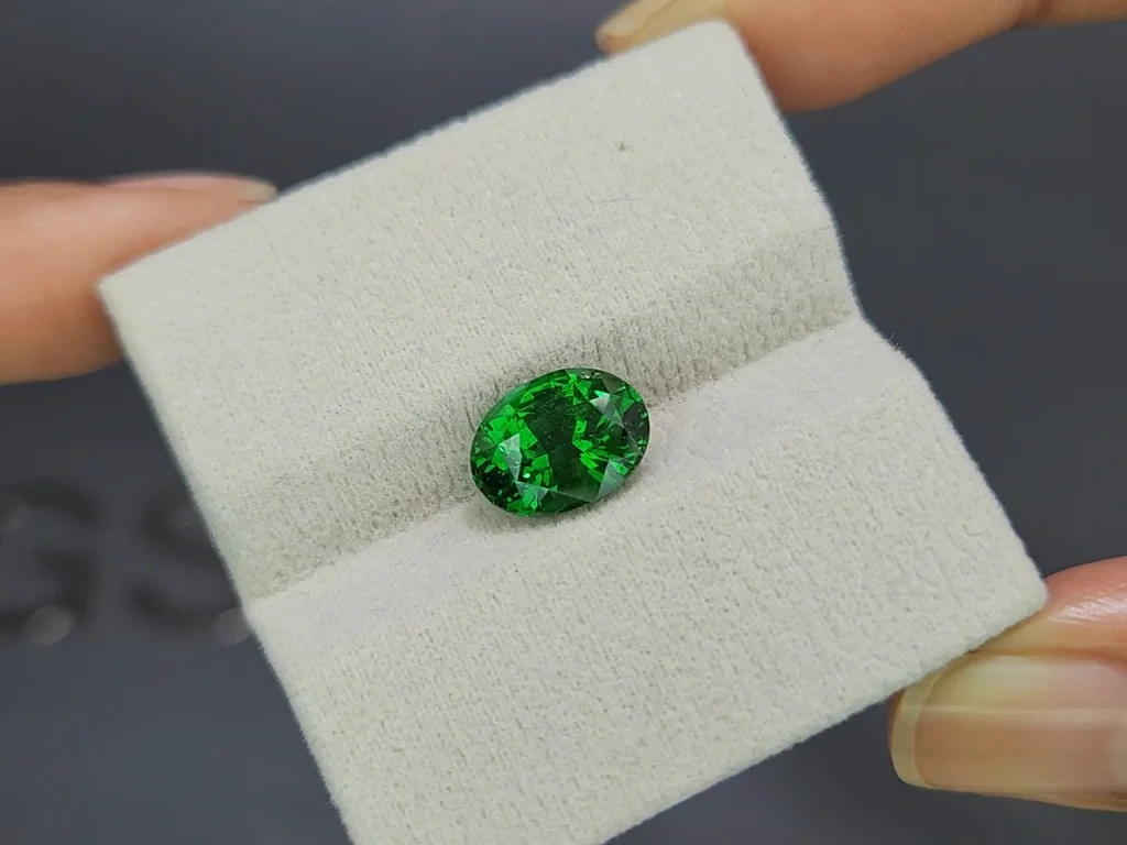 Garnet tsavorite oval cut 4.08 carats, Africa Image №4