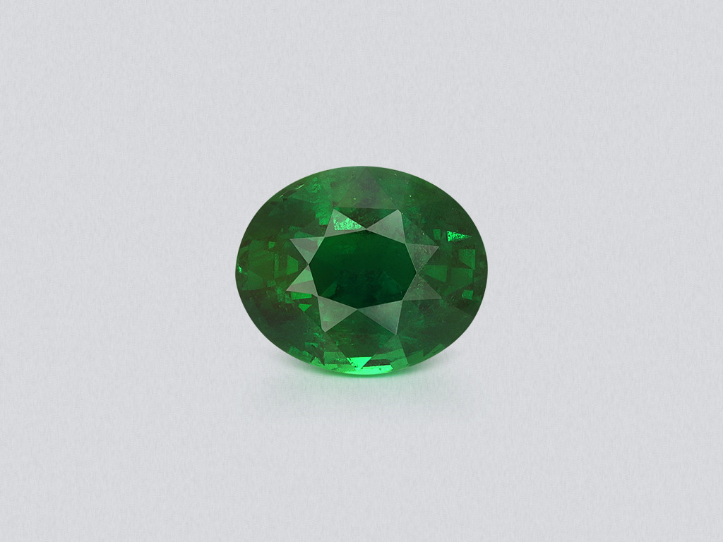 Garnet tsavorite oval cut 4.08 carats, Africa Image №1