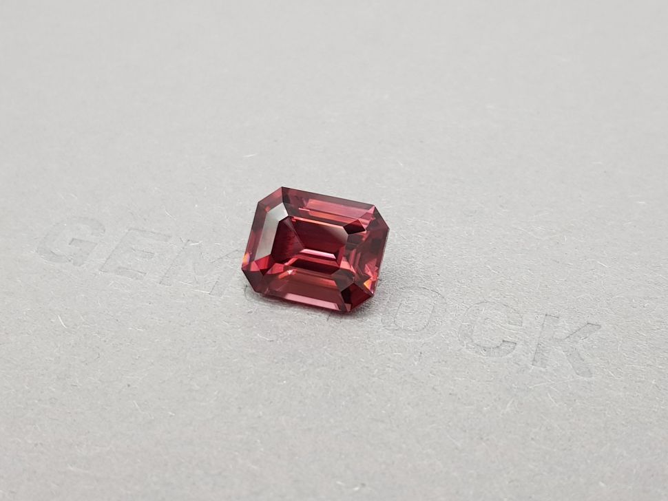Rare intense red zircon 8.08 ct, Tanzania Image №3