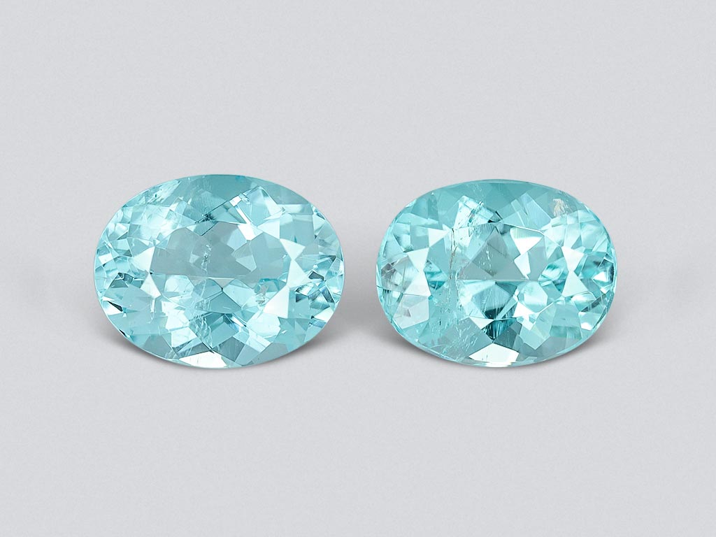 Pair of Paraiba tourmalines in oval cut 3.83 ct, Mozambique Image №1