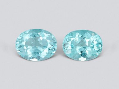Pair of Paraiba tourmalines in oval cut 3.83 ct, Mozambique photo