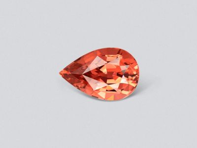 Intense red-orange tourmaline in pear-cut 3.63 carats, Africa photo