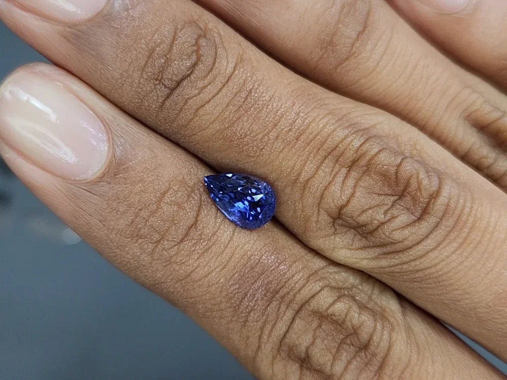 Zafiro azul aciano talla pera de 2,07 carats, Sri Lanka Image №2
