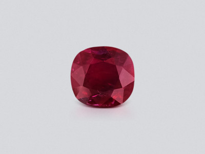 Unheated ruby Pigeon's blood cushion cut 1.06 carats, Burma  photo