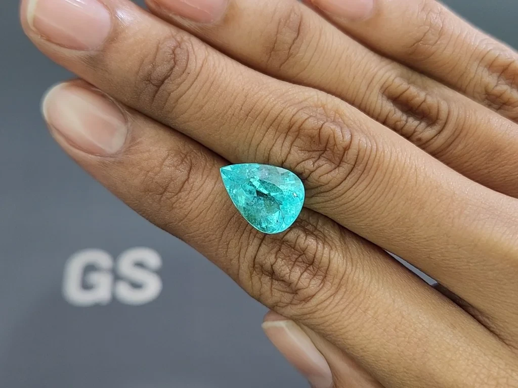 Pera de turmalina Neon Paraiba cortada 6,03 quilates, Mozambique Image №2
