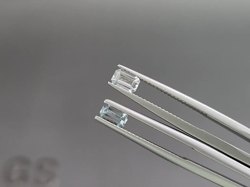 Set of aquamarines octagon cut 1.40 carats, Madagascar Image №3