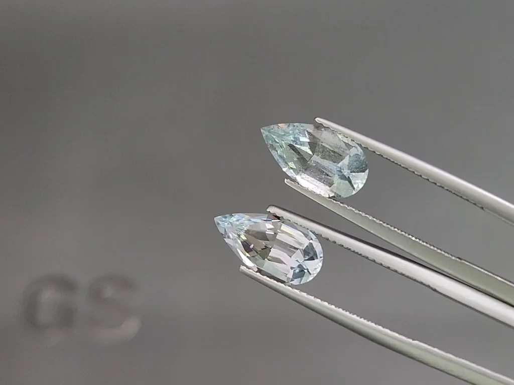 Ensemble aigues-marines taille poire, 7,18 carats, Madagascar Image №4