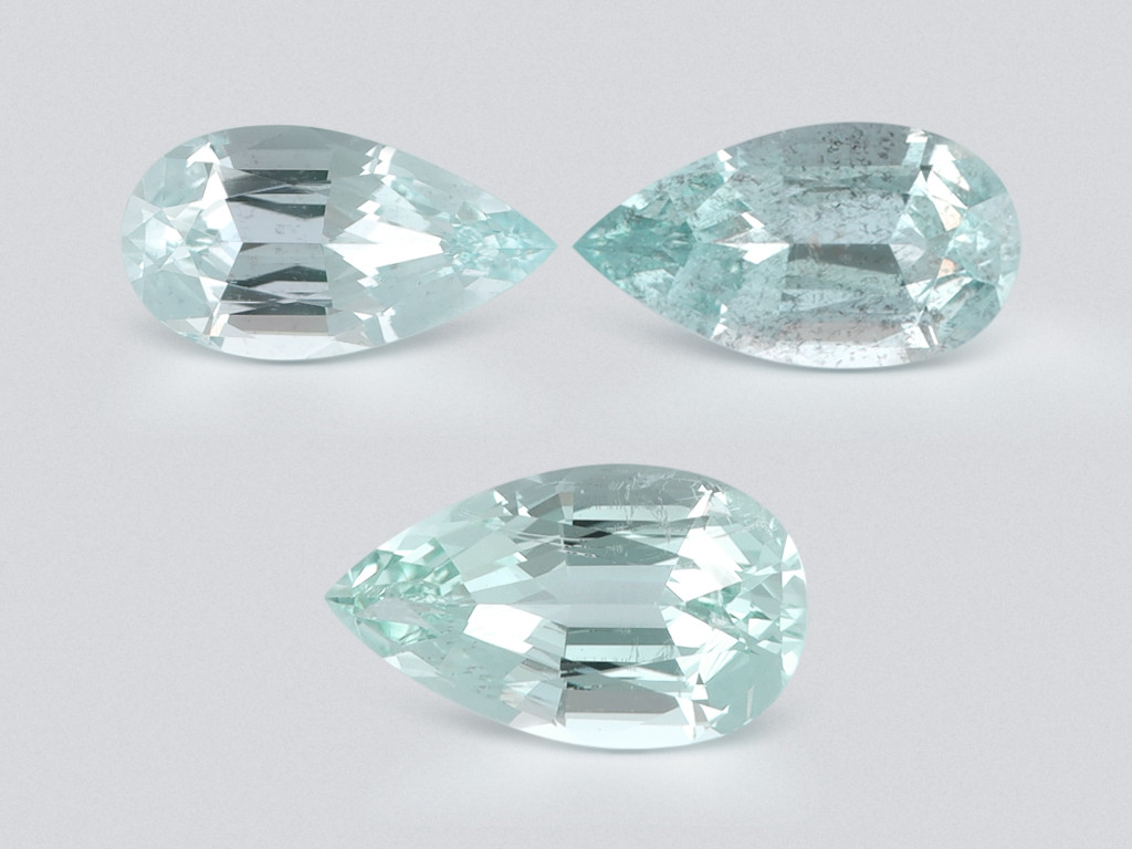 Ensemble aigues-marines taille poire, 7,18 carats, Madagascar Image №1
