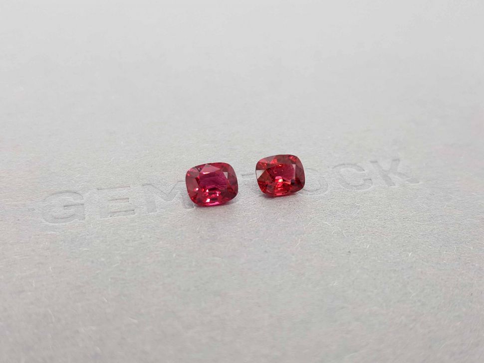 Pair of red spinels 2.17 ct, Burma Image №2