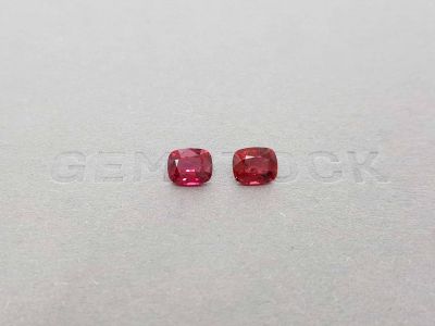 Pair of red spinels 2.17 ct, Burma photo