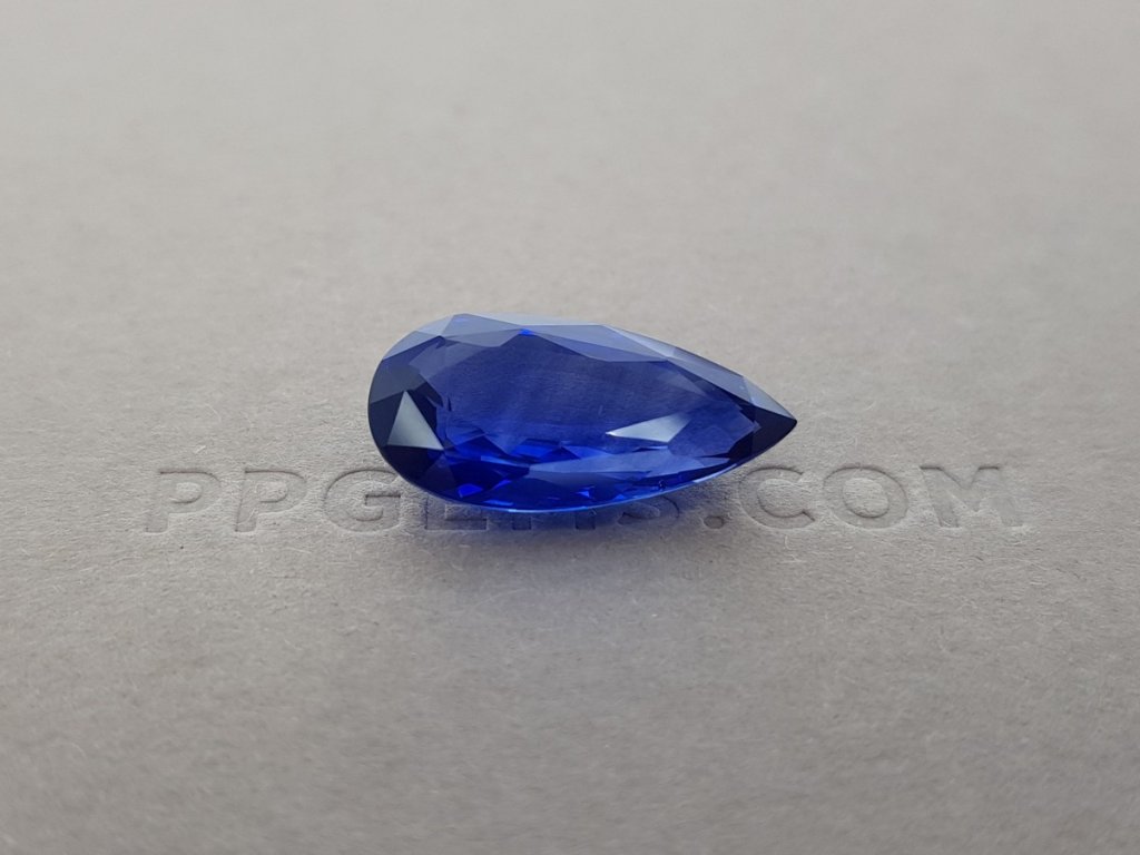 Large pear cut blue sapphire 11.27 ct, Sri Lanka Image №3